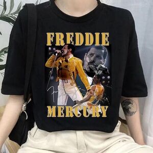 Gildan Black Freddie Mercury Graphic T-Shirt